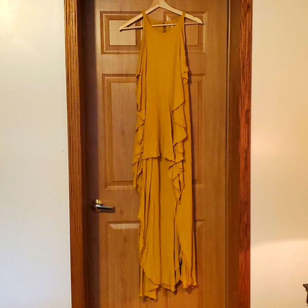Free People Yellow Maxi Dress Medium